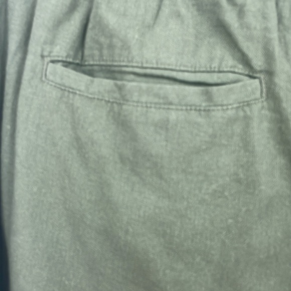 Old Navy Army Olive Green Plus Size 2x High Rise Straight Taper 55 Linen Viscose - Picture 6 of 10